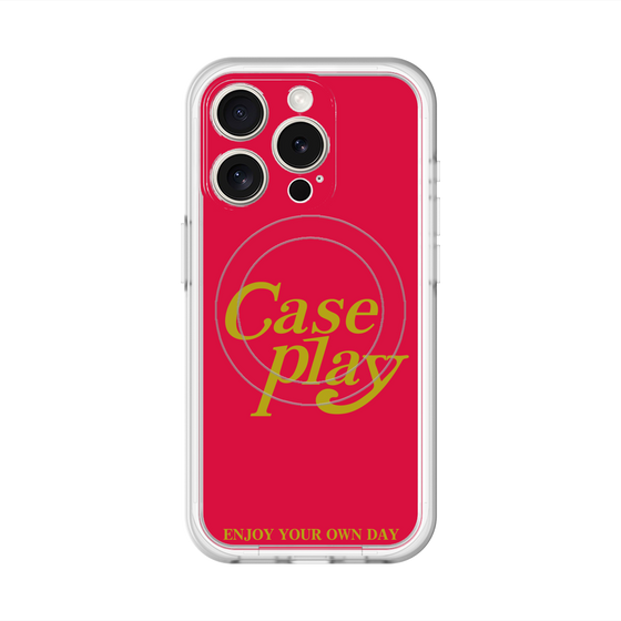 スリムプロテクションプレミアムケース with MagSafe［ オリジナル - ENJOY YOUR OWN DAY - レッド ］