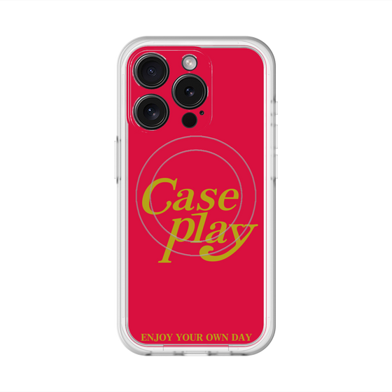 スリムプロテクションプレミアムケース with MagSafe［ オリジナル - ENJOY YOUR OWN DAY - レッド ］
