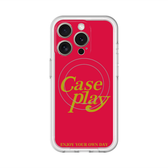 スリムプロテクションプレミアムケース with MagSafe［ オリジナル - ENJOY YOUR OWN DAY - レッド ］