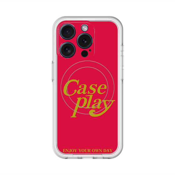 スリムプロテクションプレミアムケース with MagSafe［ オリジナル - ENJOY YOUR OWN DAY - レッド ］