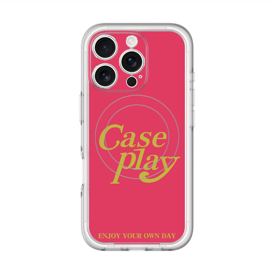 スリムプロテクションプレミアムケース with MagSafe［ オリジナル - ENJOY YOUR OWN DAY - レッド ］