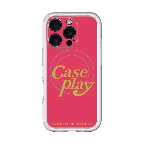スリムプロテクションプレミアムケース with MagSafe［ オリジナル - ENJOY YOUR OWN DAY - レッド ］