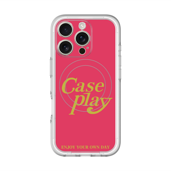 スリムプロテクションプレミアムケース with MagSafe［ オリジナル - ENJOY YOUR OWN DAY - レッド ］