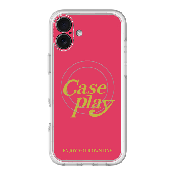 スリムプロテクションプレミアムケース with MagSafe［ オリジナル - ENJOY YOUR OWN DAY - レッド ］