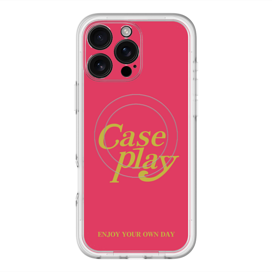 スリムプロテクションプレミアムケース with MagSafe［ オリジナル - ENJOY YOUR OWN DAY - レッド ］