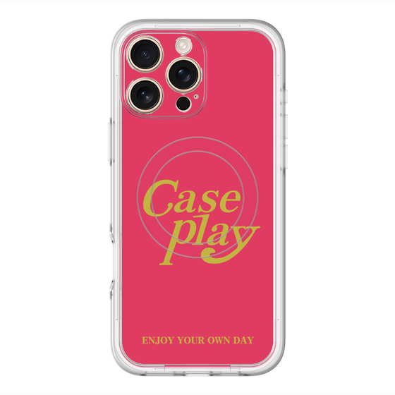 スリムプロテクションプレミアムケース with MagSafe［ オリジナル - ENJOY YOUR OWN DAY - レッド ］