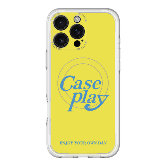 スリムプロテクションプレミアムケース with MagSafe［ オリジナル - ENJOY YOUR OWN DAY - イエロー ］