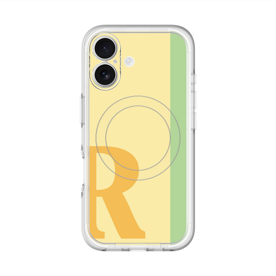 スリムプロテクションプレミアムケース with MagSafe［ オリジナル - initial color line - R yellow ］