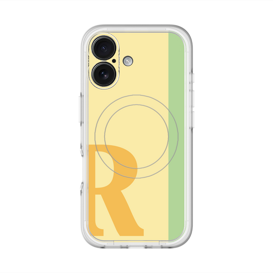 スリムプロテクションプレミアムケース with MagSafe［ オリジナル - initial color line - R yellow ］