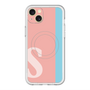 スリムプロテクションプレミアムケース with MagSafe［ オリジナル - initial color line - S pink ］
