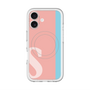 スリムプロテクションプレミアムケース with MagSafe［ オリジナル - initial color line - S pink ］