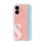 スリムプロテクションプレミアムケース with MagSafe［ オリジナル - initial color line - S pink ］