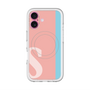 スリムプロテクションプレミアムケース with MagSafe［ オリジナル - initial color line - S pink ］