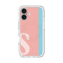 スリムプロテクションプレミアムケース with MagSafe［ オリジナル - initial color line - S pink ］