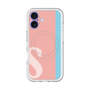 スリムプロテクションプレミアムケース with MagSafe［ オリジナル - initial color line - S pink ］
