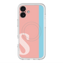 スリムプロテクションプレミアムケース with MagSafe［ オリジナル - initial color line - S pink ］