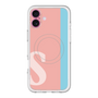 スリムプロテクションプレミアムケース with MagSafe［ オリジナル - initial color line - S pink ］
