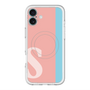 スリムプロテクションプレミアムケース with MagSafe［ オリジナル - initial color line - S pink ］