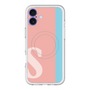 スリムプロテクションプレミアムケース with MagSafe［ オリジナル - initial color line - S pink ］
