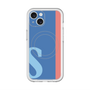 スリムプロテクションプレミアムケース with MagSafe［ オリジナル - initial color line - S blue ］