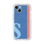 スリムプロテクションプレミアムケース with MagSafe［ オリジナル - initial color line - S blue ］