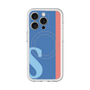 スリムプロテクションプレミアムケース with MagSafe［ オリジナル - initial color line - S blue ］