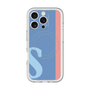 スリムプロテクションプレミアムケース with MagSafe［ オリジナル - initial color line - S blue ］