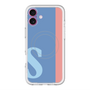 スリムプロテクションプレミアムケース with MagSafe［ オリジナル - initial color line - S blue ］