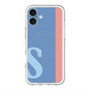 スリムプロテクションプレミアムケース with MagSafe［ オリジナル - initial color line - S blue ］