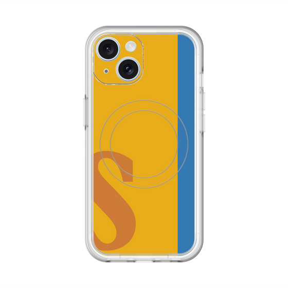 スリムプロテクションプレミアムケース with MagSafe［ オリジナル - initial color line - S orange ］