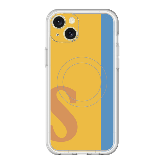 スリムプロテクションプレミアムケース with MagSafe［ オリジナル - initial color line - S orange ］