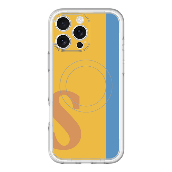 スリムプロテクションプレミアムケース with MagSafe［ オリジナル - initial color line - S orange ］