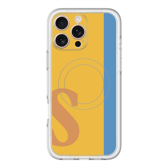 スリムプロテクションプレミアムケース with MagSafe［ オリジナル - initial color line - S orange ］