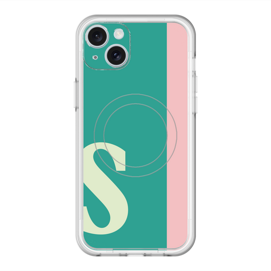 スリムプロテクションプレミアムケース with MagSafe［ オリジナル - initial color line - S green ］