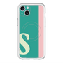 スリムプロテクションプレミアムケース with MagSafe［ オリジナル - initial color line - S green ］