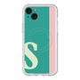 スリムプロテクションプレミアムケース with MagSafe［ オリジナル - initial color line - S green ］