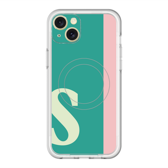 スリムプロテクションプレミアムケース with MagSafe［ オリジナル - initial color line - S green ］