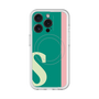 スリムプロテクションプレミアムケース with MagSafe［ オリジナル - initial color line - S green ］