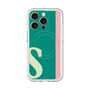スリムプロテクションプレミアムケース with MagSafe［ オリジナル - initial color line - S green ］
