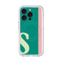 スリムプロテクションプレミアムケース with MagSafe［ オリジナル - initial color line - S green ］