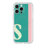 スリムプロテクションプレミアムケース with MagSafe［ オリジナル - initial color line - S green ］