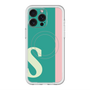 スリムプロテクションプレミアムケース with MagSafe［ オリジナル - initial color line - S green ］