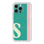 スリムプロテクションプレミアムケース with MagSafe［ オリジナル - initial color line - S green ］