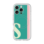 スリムプロテクションプレミアムケース with MagSafe［ オリジナル - initial color line - S green ］