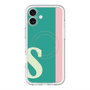 スリムプロテクションプレミアムケース with MagSafe［ オリジナル - initial color line - S green ］