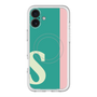 スリムプロテクションプレミアムケース with MagSafe［ オリジナル - initial color line - S green ］
