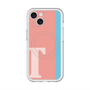 スリムプロテクションプレミアムケース with MagSafe［ オリジナル - initial color line - T pink ］