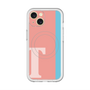 スリムプロテクションプレミアムケース with MagSafe［ オリジナル - initial color line - T pink ］