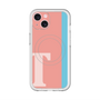スリムプロテクションプレミアムケース with MagSafe［ オリジナル - initial color line - T pink ］