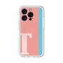 スリムプロテクションプレミアムケース with MagSafe［ オリジナル - initial color line - T pink ］